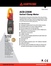 Thumbnail of document Data Sheet - ACD-23SW Swivel Clamp Meter